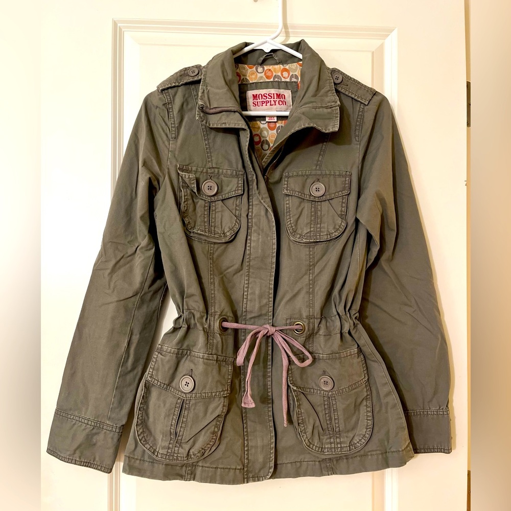 ~Khaki green jacket from Mossimo Supply Co. 
~Women’s size S
